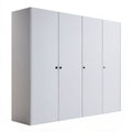 Kleiderschrank mit 4 Drehtüren, 200 x 60 x 200 cm, Weiss