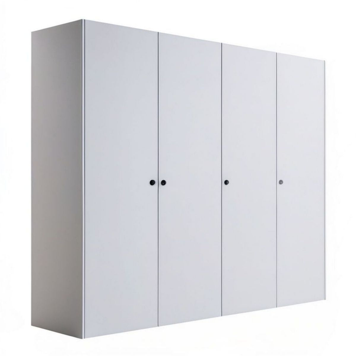 Kleiderschrank mit 4 Drehtüren, 200 x 60 x 200 cm, Weiss