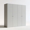Drehtürenschrank mit 4 Türen, 200 x 60 x 220 cm, Weiss