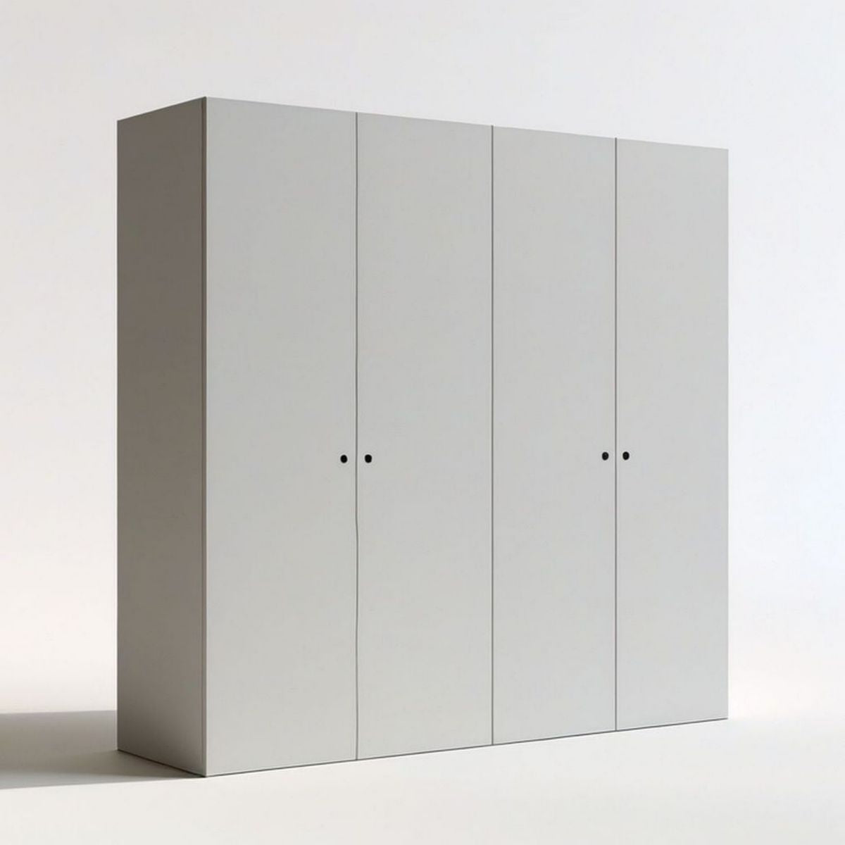 Drehtürenschrank mit 4 Türen, 200 x 60 x 220 cm, Weiss