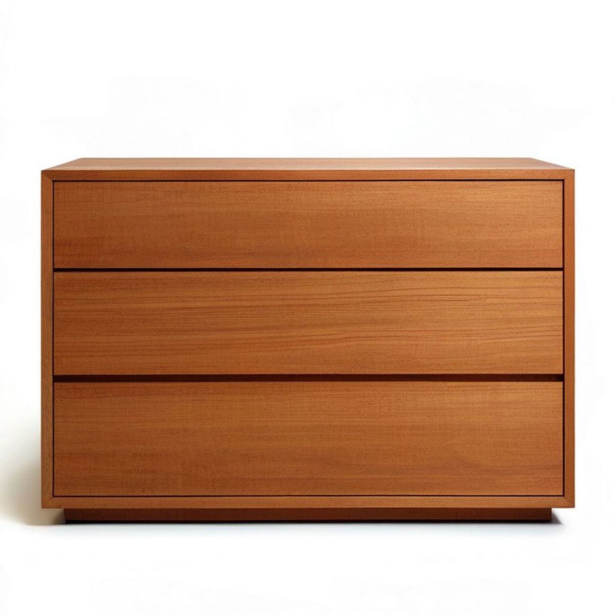 Kommode mit 3 Schubladen, Kirschholzfurnier, 100 x 45 x 80 cm, Kirschbraun
